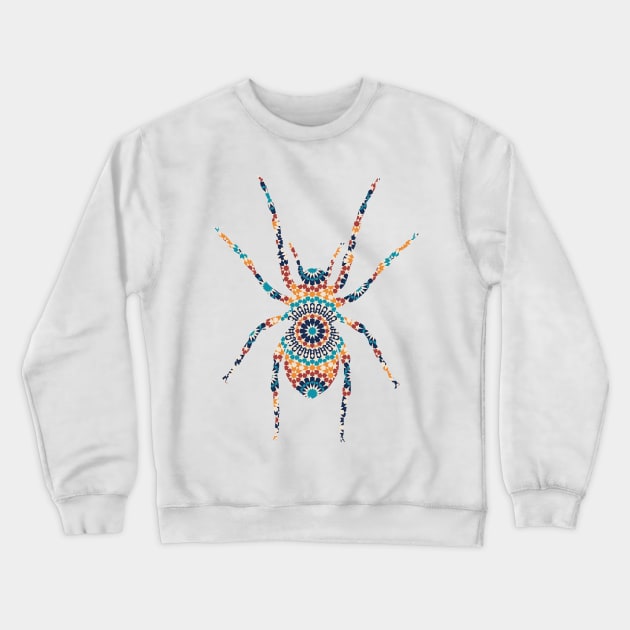 Spider Silhouette with Pattern Crewneck Sweatshirt by deificusArt